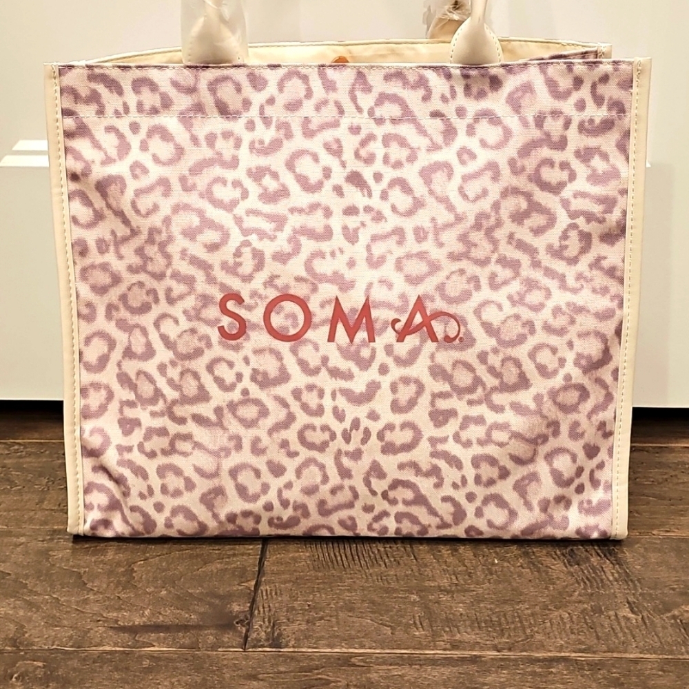 Brand New Soma Leopard Canvas Tote
